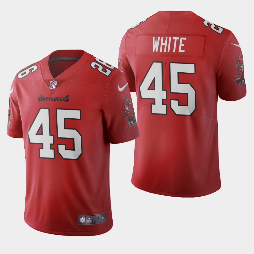 Tampa Bay Buccaneers #45 Devin White Red Men's 2020 Vapor Limited Jersey