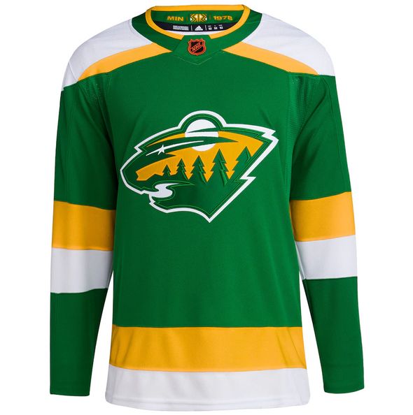 Minnesota Wild Blank Men's Adidas Reverse Retro 2.0 Authentic Player Jersey - Green