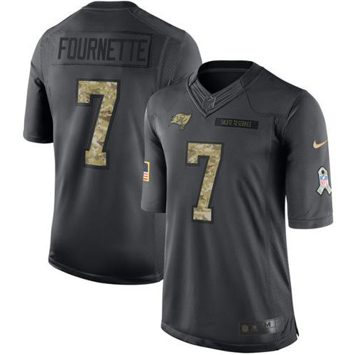 Tampa Bay Buccaneers #7 Leonard Fournette Black Youth Stitched Limited 2016 Salute To Service Jersey
