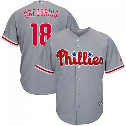 Philadelphia Phillies #18 Didi Gregorius Grey Cool Base Stitched Youth Jersey Youth