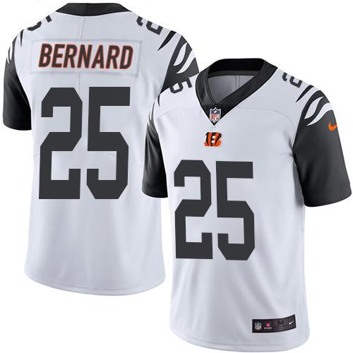 Cincinnati Bengals #25 Giovani Bernard White Youth Stitched Limited Rush Jersey Youth