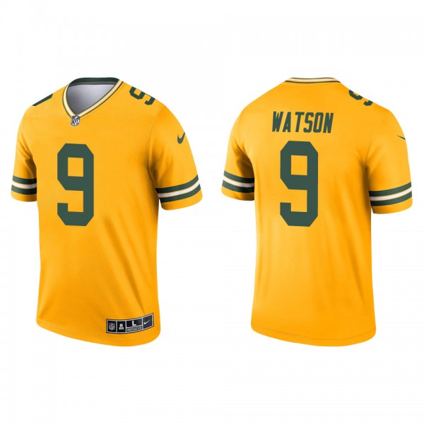 Men's Youth Women's Packers #9 Christian Watson Gold Stitched Limited Inverted Legend Jersey