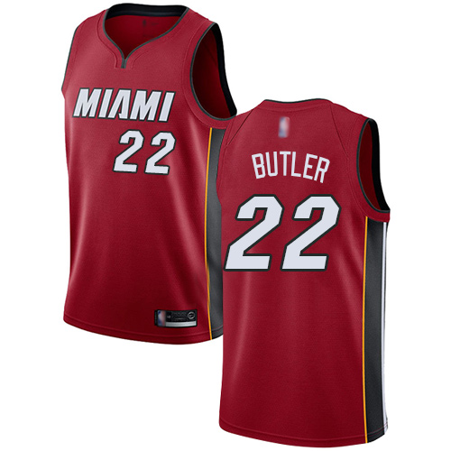 Miami Heat #22 Jimmy Butler Red Youth Swingman Statement Edition Jersey Youth