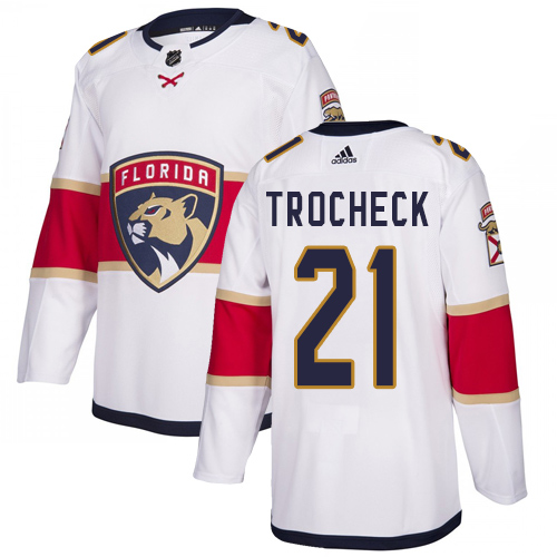 Adidas Florida Panthers #21 Vincent Trocheck White Road Authentic Stitched Youth Jersey Youth