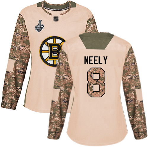 Adidas Boston Bruins #8 Cam Neely Camo Authentic 2017 Veterans Day Stanley Cup Final Bound Women's Stitched Jersey Womens