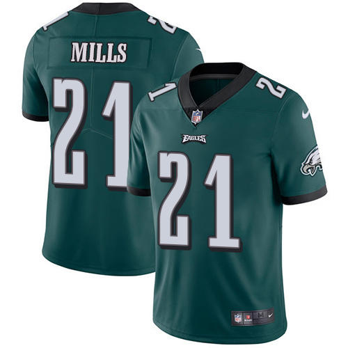 Philadelphia Eagles #21 Jalen Mills Green Team Color Youth Stitched Vapor Untouchable Limited Jersey Youth