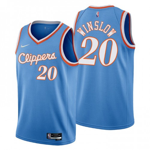 Los Angeles Los Angeles Clippers #20 Justise Winslow Mens Blue 2021/22 Swingman Jersey - City Edition Mens