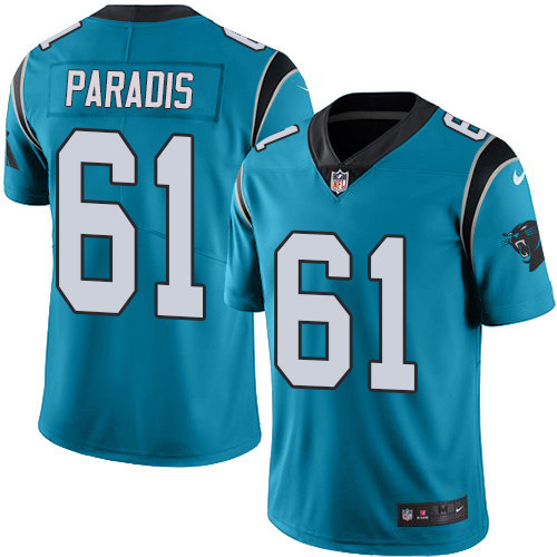 Carolina Panthers #61 Matt Paradis Blue Alternate Men's Stitched Vapor Untouchable Limited Jersey Men's