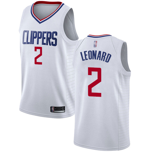 Los Angeles Clippers #2 Kawhi Leonard White Womens Swingman Association Edition Jersey Womens