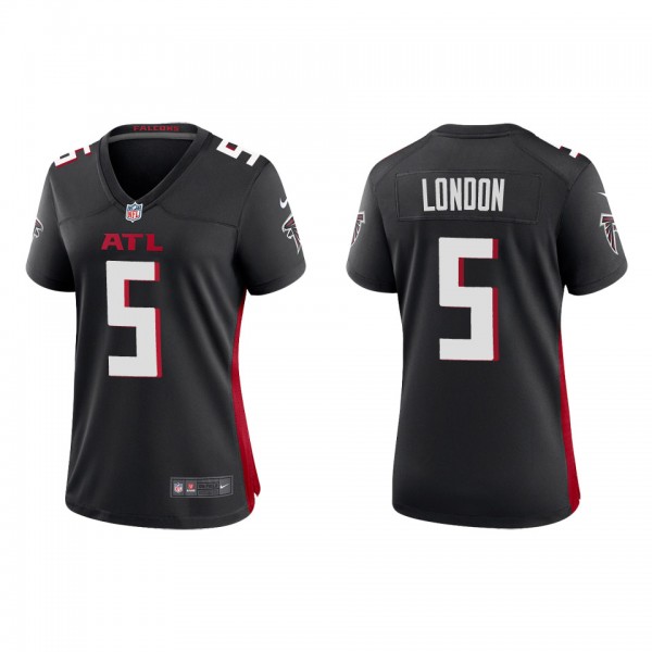 Women Atlanta Falcons #5 Drake London Black Vapor Untouchable Limited Stitched Jersey