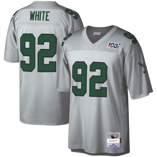 Philadelphia Philadelphia Eagles #92 Reggie White Mitchell & Ness 100 Retired Player Platinum Jersey Men's