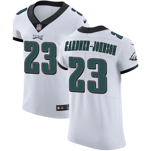 Eagles #23 C.J. Gardner-Johnson White Men's Stitched New Elite Jersey