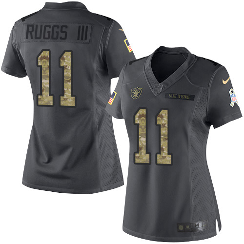 Las Vegas Raiders #11 Henry Ruggs III Black Women's Stitched Limited 2016 Salute to Service Jersey Womens