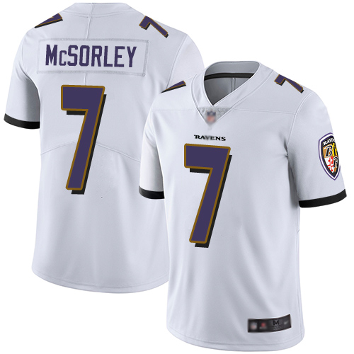 Baltimore Ravens #7 Trace McSorley White Men's Stitched Vapor Untouchable Limited Jersey Men's
