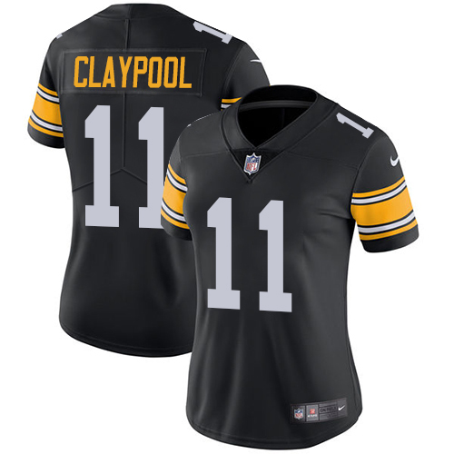 Pittsburgh Steelers #11 Chase Claypool Black Alternate Women's Stitched Vapor Untouchable Limited Jersey Womens