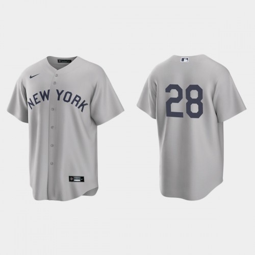 New York New York Yankees #28 Josh Donaldson Men's Gray 2021 Field of Dreams Game Jersey Men's