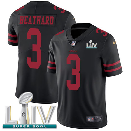 San Francisco 49ers #3 C.J. Beathard Black Super Bowl LIV 2020 Alternate Men's Stitched Vapor Untouchable Limited Jersey Men's
