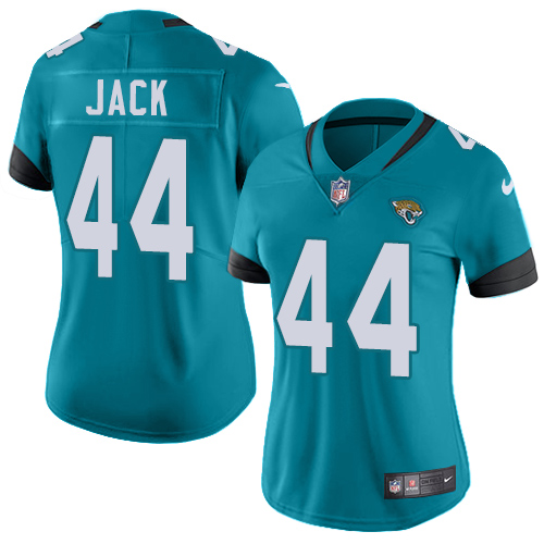 Jacksonville Jaguars #44 Myles Jack Teal Green Alternate Women's Stitched Vapor Untouchable Limited Jersey Womens
