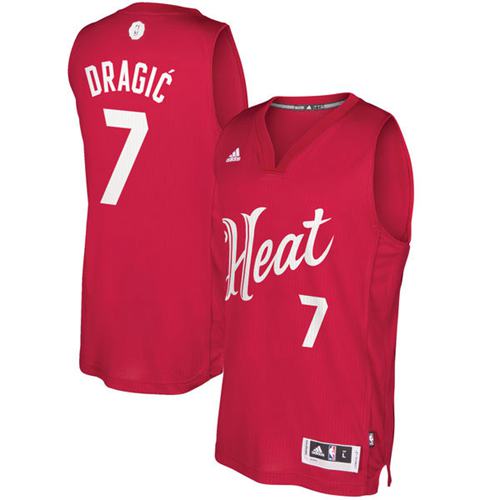 Miami Heat #7 Goran Dragic Red 2016-2017 Christmas Day Stitched Jersey Mens