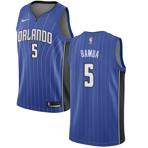 Orlando Magic #5 Mohamed Bamba Royal Youth Swingman Icon Edition Jersey Youth
