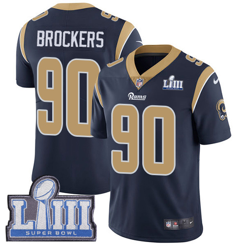 Los Angeles Rams #90 Michael Brockers Navy Blue Team Color Super Bowl LIII Bound Youth Stitched Vapor Untouchable Limited Jersey Youth