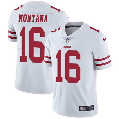 49ers #16 Joe Montana White Youth Stitched Vapor Untouchable Limited Jersey