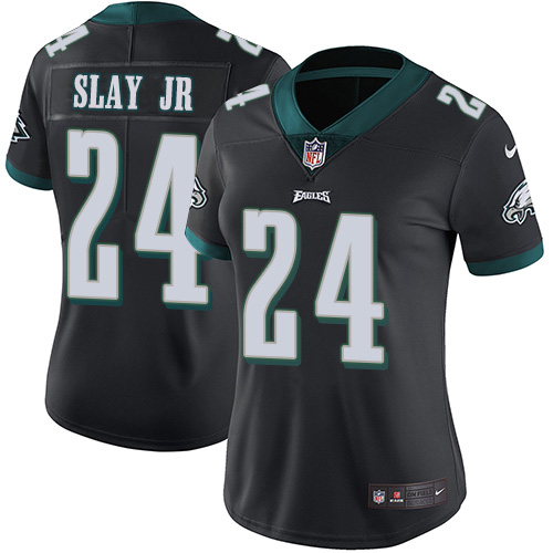 Philadelphia Eagles #24 Darius Slay Jr Black Alternate Women's Stitched Vapor Untouchable Limited Jersey Womens