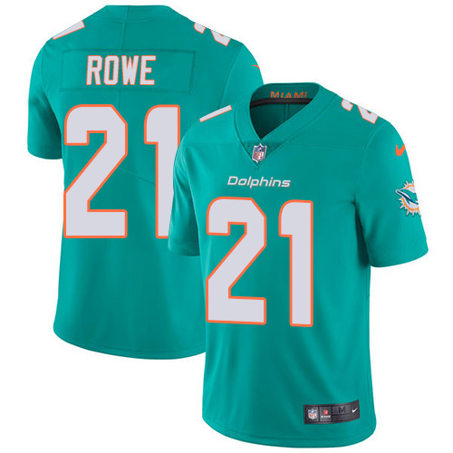Miami Dolphins #21 Eric Rowe Aqua Green Team Color Men's Stitched Vapor Untouchable Limited Jersey Men's