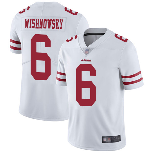 San Francisco 49ers #6 Mitch Wishnowsky White Men's Stitched Vapor Untouchable Limited Jersey Men's