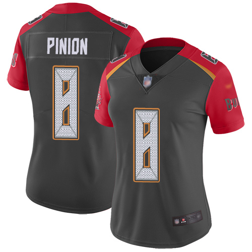 Tampa Bay Buccaneers #8 Bradley Pinion Gray Women's Stitched Limited Inverted Legend Jersey Womens
