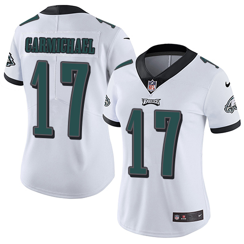 Philadelphia Eagles #17 Harold Carmichael White Women's Stitched Vapor Untouchable Limited Jersey Womens