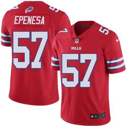 Buffalo Bills #57 A.J. Epenesas Red Youth Stitched Limited Rush Jersey Youth