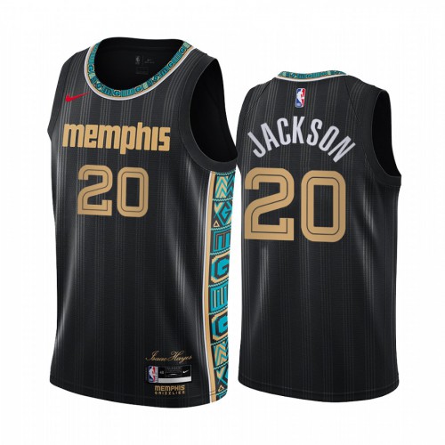 Memphis Grizzlies #20 Josh Jackson Black Youth Swingman 2020-21 City Edition Jersey Youth