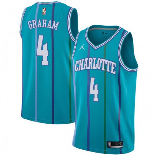 Charlotte Hornets #4 Devonte Graham Aqua Youth Jordan Swingman Hardwood Classics Jersey Youth