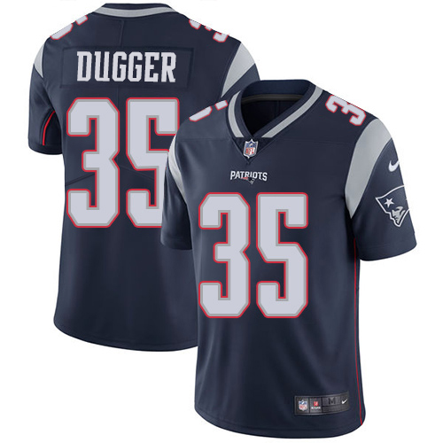 New England Patriots #35 Kyle Dugger Navy Blue Team Color Youth Stitched Vapor Untouchable Limited Jersey Youth