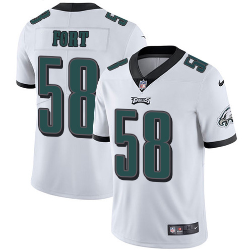 Philadelphia Eagles #58 LJ Fort White Men's Stitched Vapor Untouchable Limited Jersey Men's