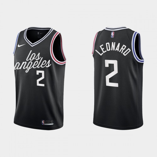 Los Angeles Los Angeles Clippers #2 Kawhi Leonard Mens Black 2022-23 Jersey - City Edition Mens