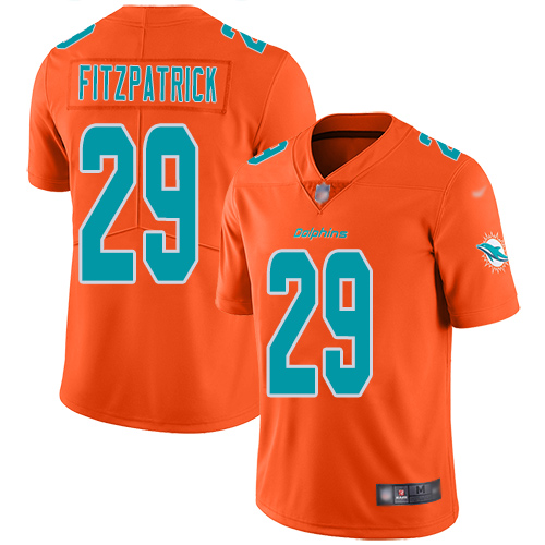 Miami Dolphins #29 Minkah Fitzpatrick Orange Men's Stitched Limited Inverted Legend Jersey Men's