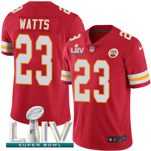 Kansas City Chiefs #23 Armani Watts Red Super Bowl LIV 2020 Team Color Youth Stitched Vapor Untouchable Limited Jersey Youth