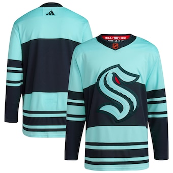 Seattle Kraken Blank Men's Adidas Reverse Retro 2.0 Authentic Player Jersey - Blue