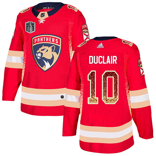 Adidas Panthers #10 Anthony Duclair Red 2023 Stanley Cup Final Patch Home Authentic Drift Fashion Stitched Jersey