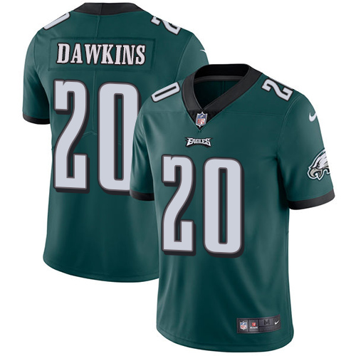 Eagles #20 Brian Dawkins Midnight Green Team Color Men's Stitched Vapor Untouchable Limited Jersey