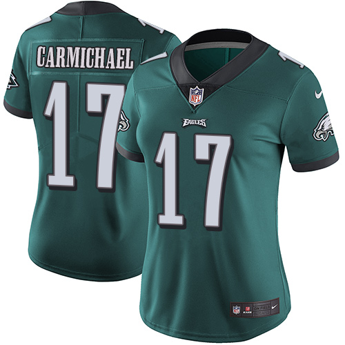 Philadelphia Eagles #17 Harold Carmichael Midnight Green Team Color Women's Stitched Vapor Untouchable Limited Jersey Womens