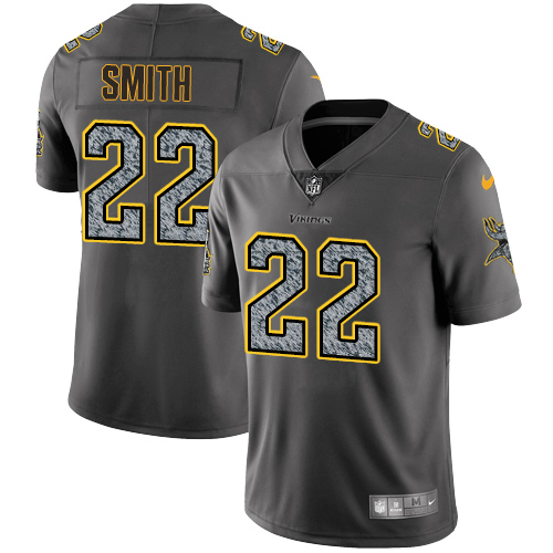 Vikings #22 Harrison Smith Gray Static Youth Stitched Vapor Untouchable Limited Jersey