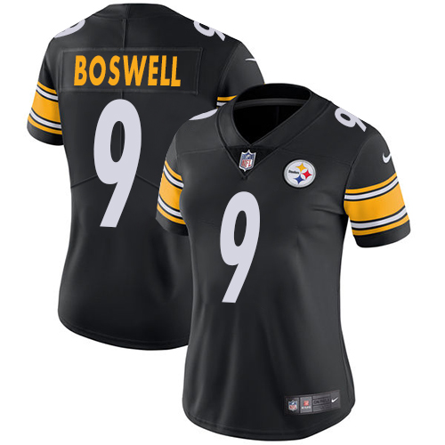 Pittsburgh Steelers #9 Chris Boswell Black Team Color Women's Stitched Vapor Untouchable Limited Jersey Womens