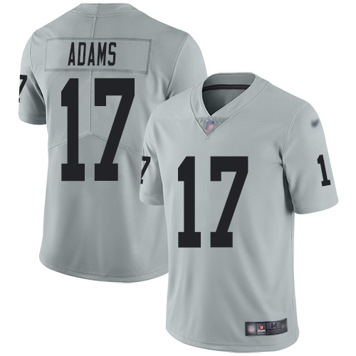 Raiders #17 Davante Adams Silver Men's Stitched Limited Inverted Legend Jersey