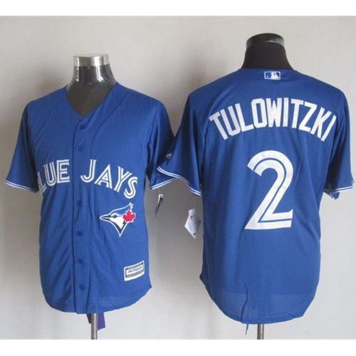Toronto Blue Jays #2 Troy Tulowitzki Blue New Cool Base Stitched Jersey Men's