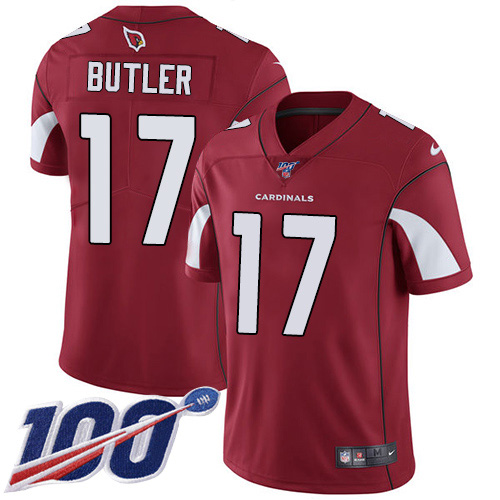 Arizona Cardinals #17 Hakeem Butler Red Team Color Men's Stitched 100th Season Vapor Limited Jersey Men's