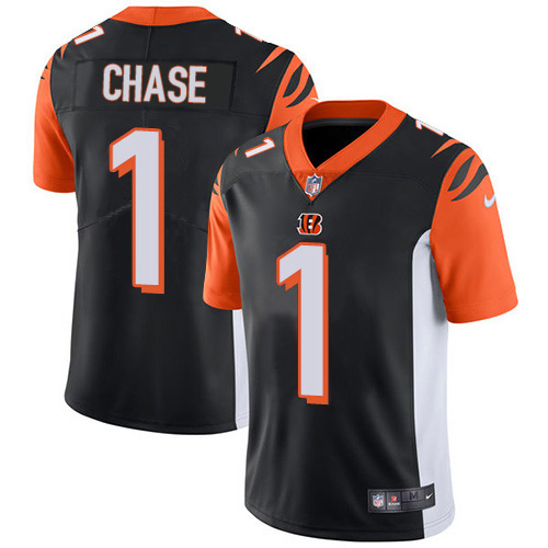 Cincinnati Bengals #1 Ja'Marr Chase 100th Season Vapor Limited Jersey Black