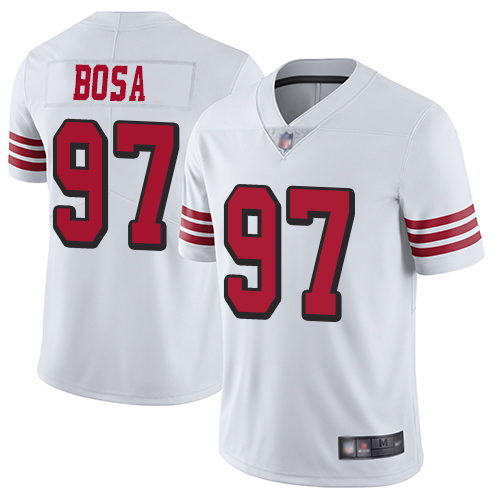 49ers #97 Nick Bosa White Rush Men's Stitched Vapor Untouchable Limited Jersey